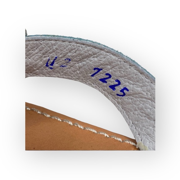 new Kid Express ❉ Martinique Leather Flip Flop Thong Sandal ❉ Turquoise ❉ 12 ❉ - Picture 11 of 16